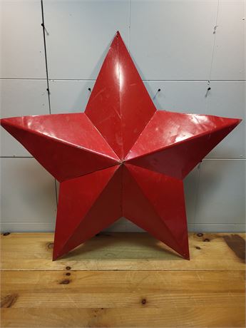 Red Metal Barn Star - 3 ft