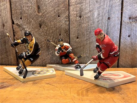 3 McFarlane NHL SportsPicks Figures - Joe Thornton, John LeClair, Ron Francis