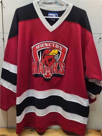 ​Moncton Hawks Red & Black Hockey Jersey - Number 3 - Kobe
