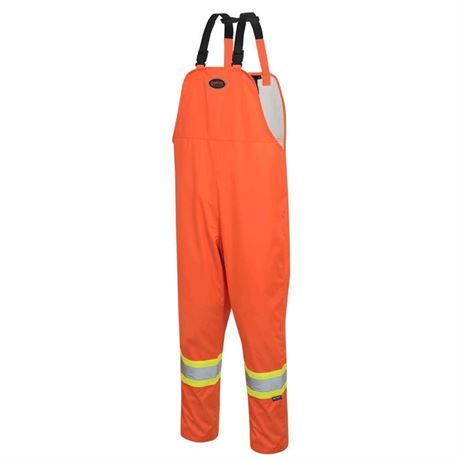 Pioneer 5627 Waterproof Safety Bib Pants - Hi-Vis Orange 19