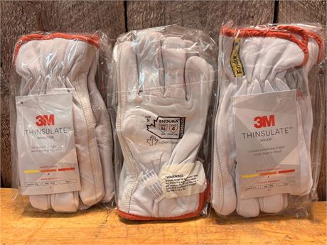 New Superior Glove Endura Thinsulate-Lined Leather Work Gloves - Size S