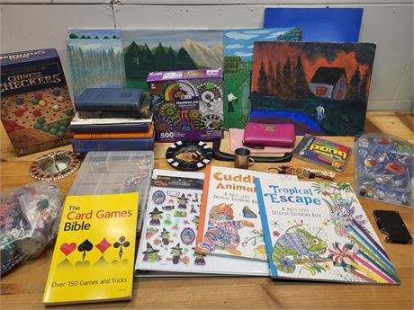 ​Vintage & Modern Collection - Board Games, Folk Art Paintings, Books & Coll