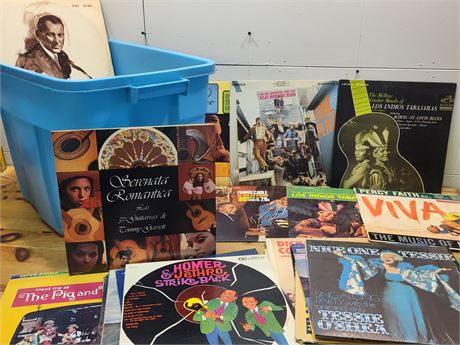 Vintage Vinyl Record Lot - Mixed Collection Featuring Los Indios Tabajaras