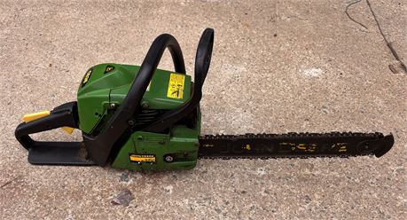 John Deere CS36 14" Gas Powered Chainsaw - Has Compression