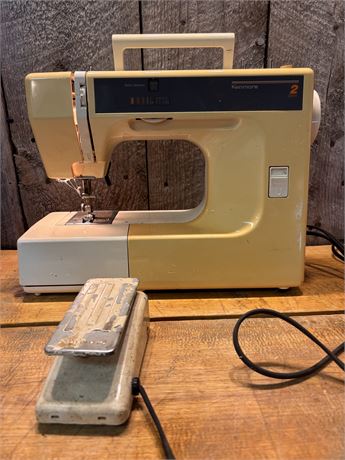 Vintage Kenmore 2-Stitch Sewing Machine with Hard Carrying Case