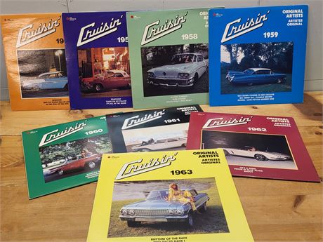 Cruisin' Vinyl LP Collection 1956 to 1963 Eight Album Stack