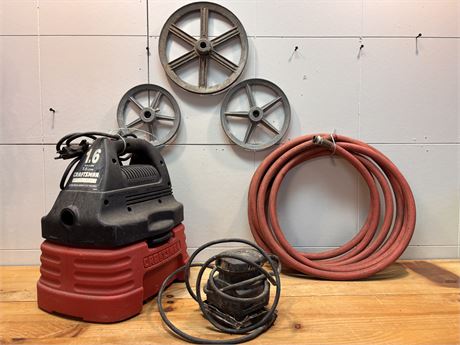Craftsman 1.6-Gallon Shop Vac, Black & Decker Finishing Sander
