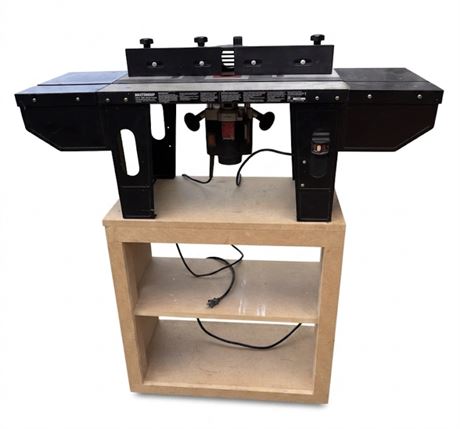 Mastergrip Router Table with Plunge Router & Wooden Stand