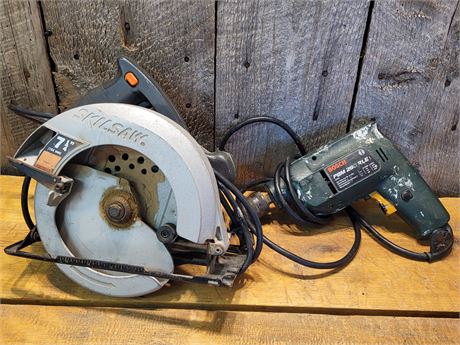 Skilsaw Circular Saw & Bosch Power Drill