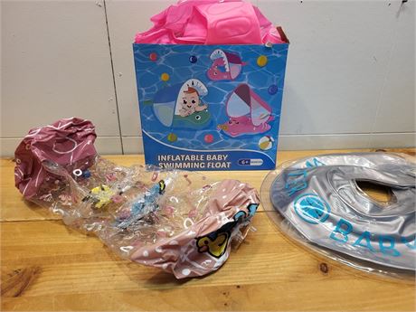 Inflatable Baby Pool Floats and Swim Ring Bundle 9