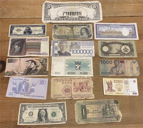 Vintage World Banknote & Currency Collection