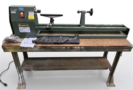 Craftex CT083 14" x 40" 4-Speed Wood Lathe with Hallowell Industrial Workbench
