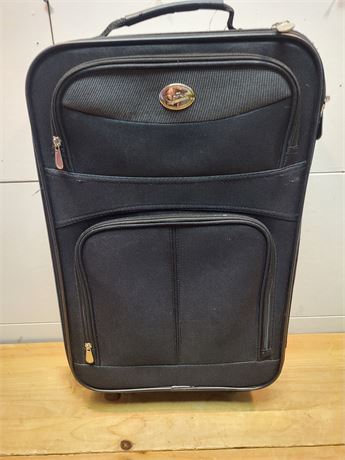 Black Soft-Sided Rolling Carry-On Luggage