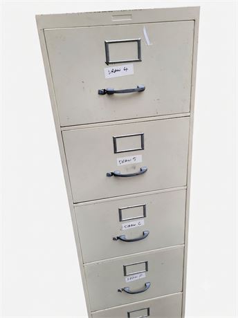 Five-Drawer Metal Filing Cabinet