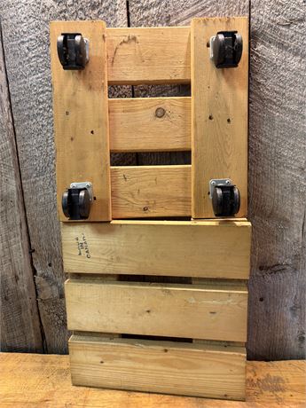 Wooden Rolling Plant Stand / Caddy Dolly - Made in Canada - 12"