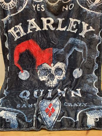 Harley Quinn Themed Throw Blanket