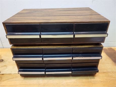Vintage Cassette Storage Cabinets & Cassettes