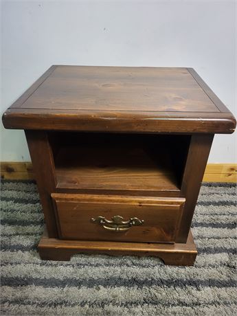 Wooden Nightstand with Drawer