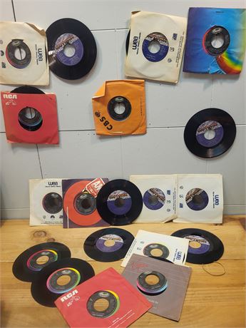 Tina Turner and Lionel Richie Mixed 45 RPM Records