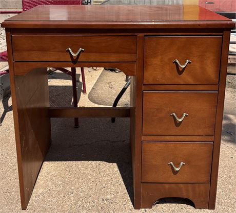 Vintage Drouin Furniture Ltd. 4-Drawer Wooden Desk