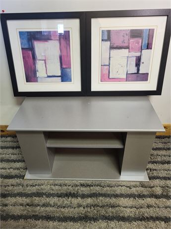 Modern Silver Media Console