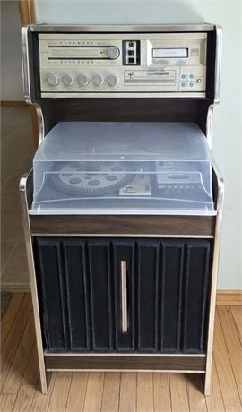Vintage Electrophonic 4-Channel Stereo Console - AM/FM, Turntable, 8-Track l