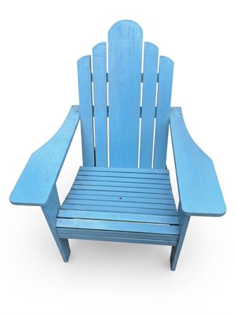 Classic Painted Wooden Adirondack Chair – Light Blue