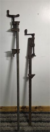 Vintage Heavy-Duty Woodworking Bar Clamps Set - 52" & 45"