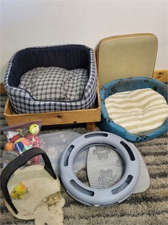 Assorted Pet Bed and Toy Bundle