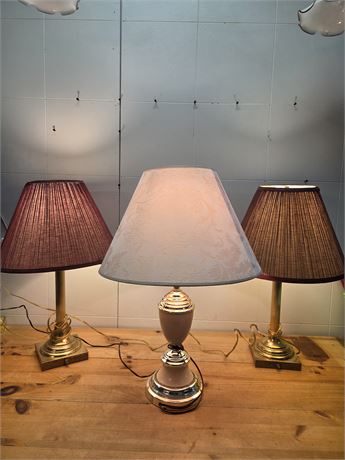 ​Vintage 3-Piece Table Lamp Lot