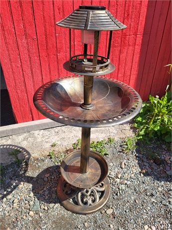 Decorative Solar-Powered Bird Bath