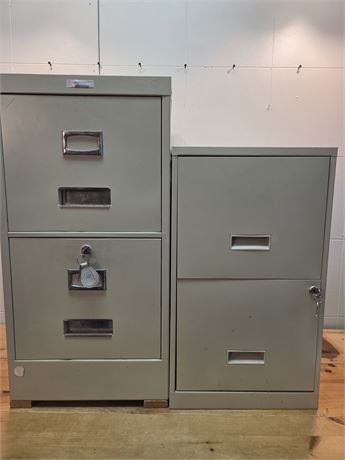 Metal 2-Drawer Filing Cabinets with Keys