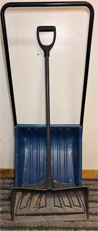 Heavy-Duty Blue Sleigh Shovel & Ergonomic Grey Snow Shovel