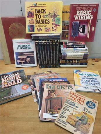 Assorted DIY and Reference Book Collection