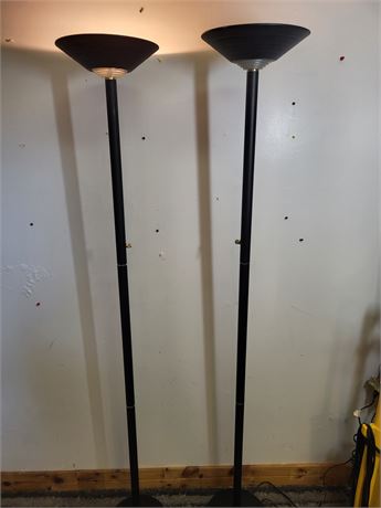Pair of Torchiere Floor Lamps