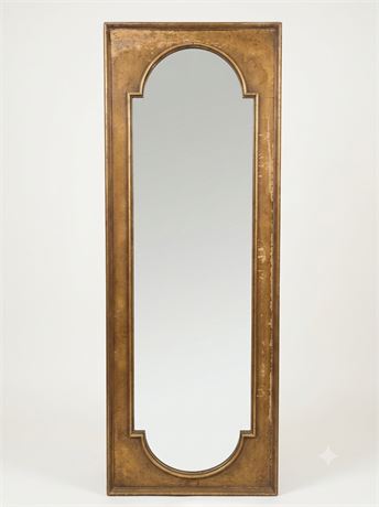​Vintage Arched Cathedral Wall Mirror - Gold Distressed Frame - 56.5