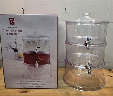 President's Choice Stackable 2-in-1 Dual Beverage Dispenser (2 Gallon Total)
