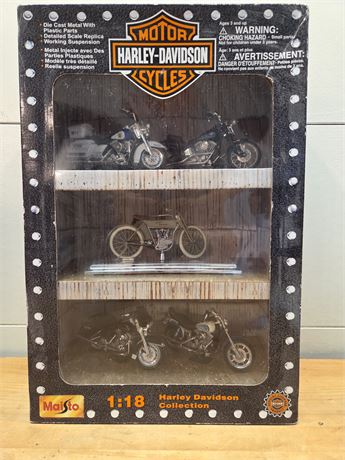 Maisto 1:18 Harley-Davidson Collection 5-Piece Die-Cast Motorcycle Display Set