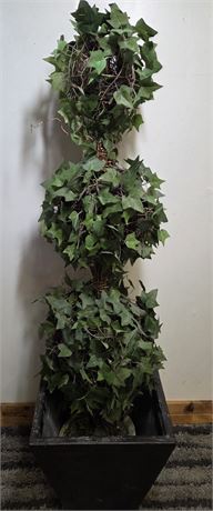 ​3-Tier Faux Ivy Topiary Tree in Square Planter (53.5")