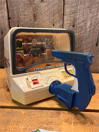 Vintage Strike Force Alpha Mechanical Shooting Gallery Toy