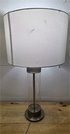 Modern 28.5" Glass Cylinder Table Lamp