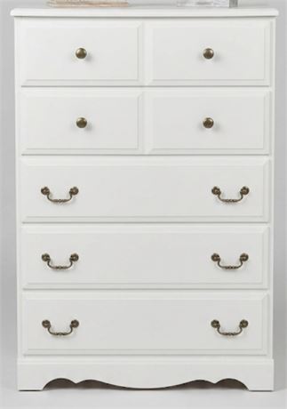 Vintage-Inspired White Chest of Drawers