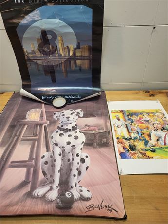 Decorative Billiard-Themed Posters