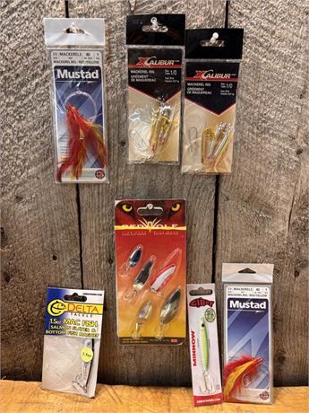 Assortment of Brand New Fishing Lures and Rigs