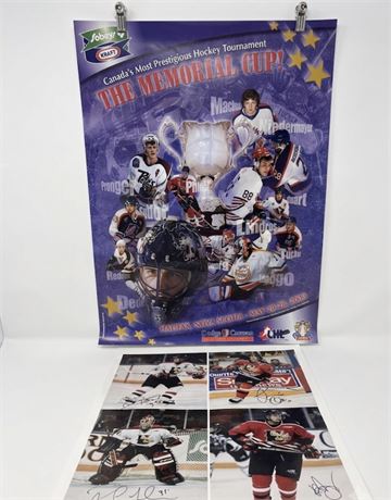 2000 CHL Memorial Cup Poster & Autographed Halifax Mooseheads