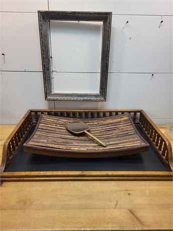 Decorative Tray, Picture Frame, Handheld Mirror, and Centerpiece