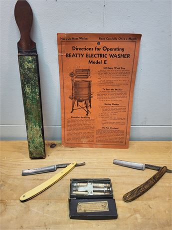 Assorted Shaving and Medical Collectibles