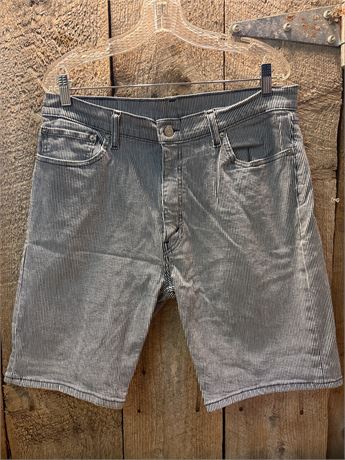 Levi's 505 Men's Hickory Stripe Denim Shorts - Size 36