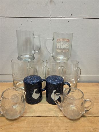 Vintage Glassware & Ceramic Shaker Set