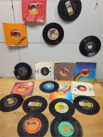Country and Pop 45 RPM Vinyl Record Collection
